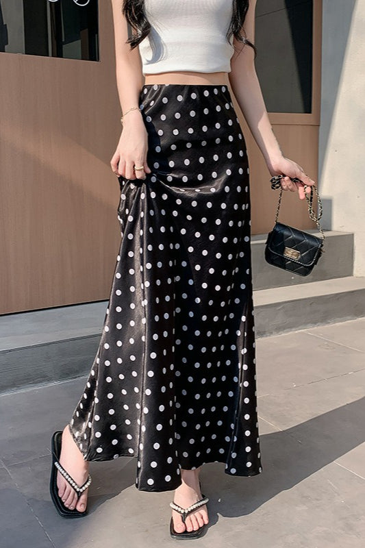 HighWaist Polka Dot Fish Tail Skirt