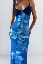 Sexy Print Slim Fit Cami Maxi Dress
