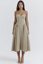 Samaria French Navy Corset Sundress