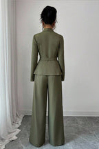 Long Sleeve Two Piece Blazer Pants Set