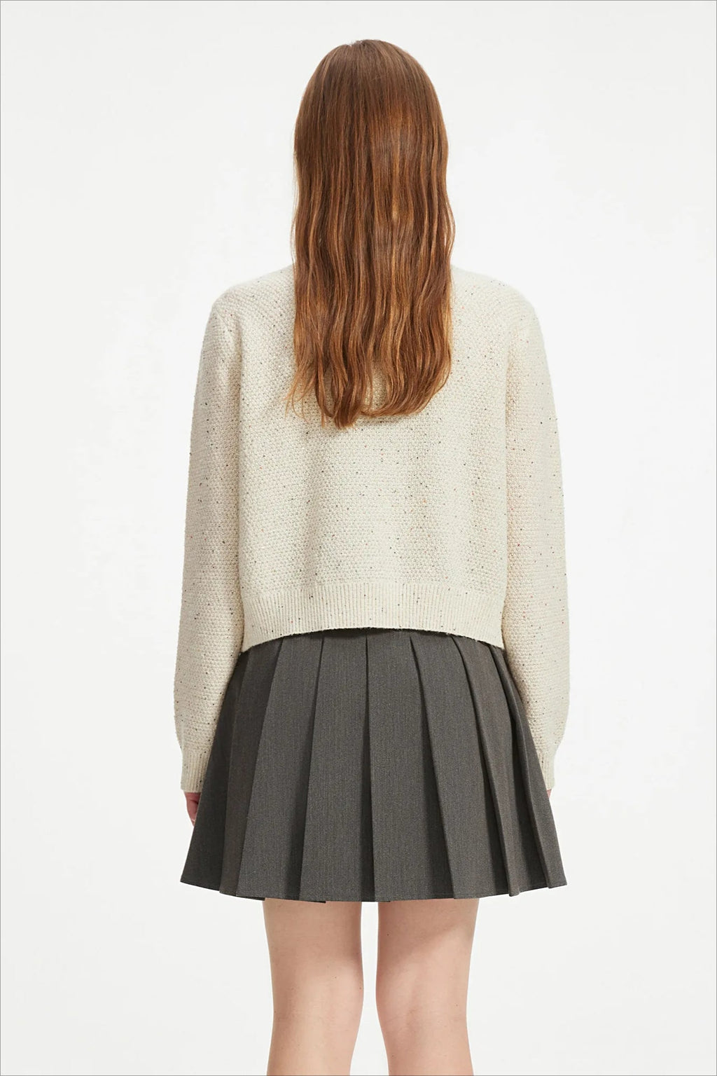 Casual Round Neck Knit Cardigan