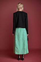 Short Tweed Long Sleeve Coat