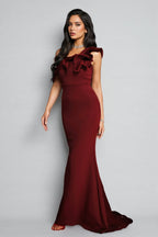 Lcey Sleeveless Ruffled Backless Maxi Dress