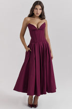 Deep V Low Rise Bodycon Prom Dress