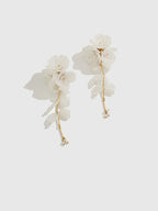 Floral Iridescent Drop Earrings