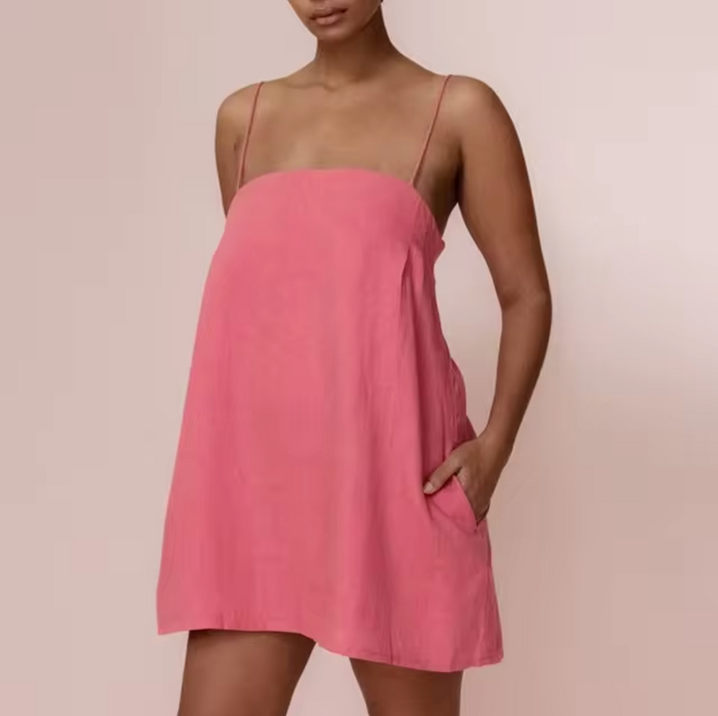 Adria Statement Short Linen and Cotton Dress Boutique Collection