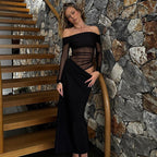 Alisha Off Shoulder Dress Black