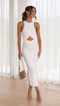 Kezra Midi Dress White