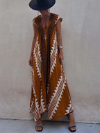 V-Neck Loose Fitting Dress