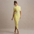 Deardorff Midi Dress Yellow