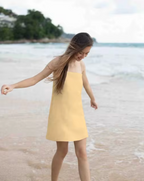 Palmira Effortless Cotton Linen Summer Dress with Thin Straps Chic Silhouette Collection