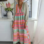Gaia Colorful Summer Dress for Women Modern Chic Style