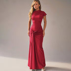Dreamy Drape Maxi dress Red