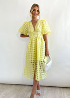 Paradise Midi Dress Yellow