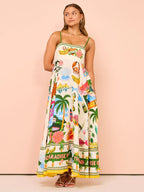 Floweron Dress Apricot
