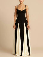 Elegance Panelled Tulle A - line Slip Maxi Dress