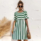 Norma Elevated Striped Summer Dress Statement Occasion Edit