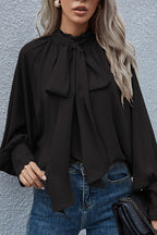 Best In Bold Tie-Front Ruffle Statement Sleeve Top - 3 Colors