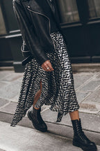 Fashionable Babe Irregular Cut Midi Skirt