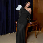 Soprano One Shoulder Dress Black