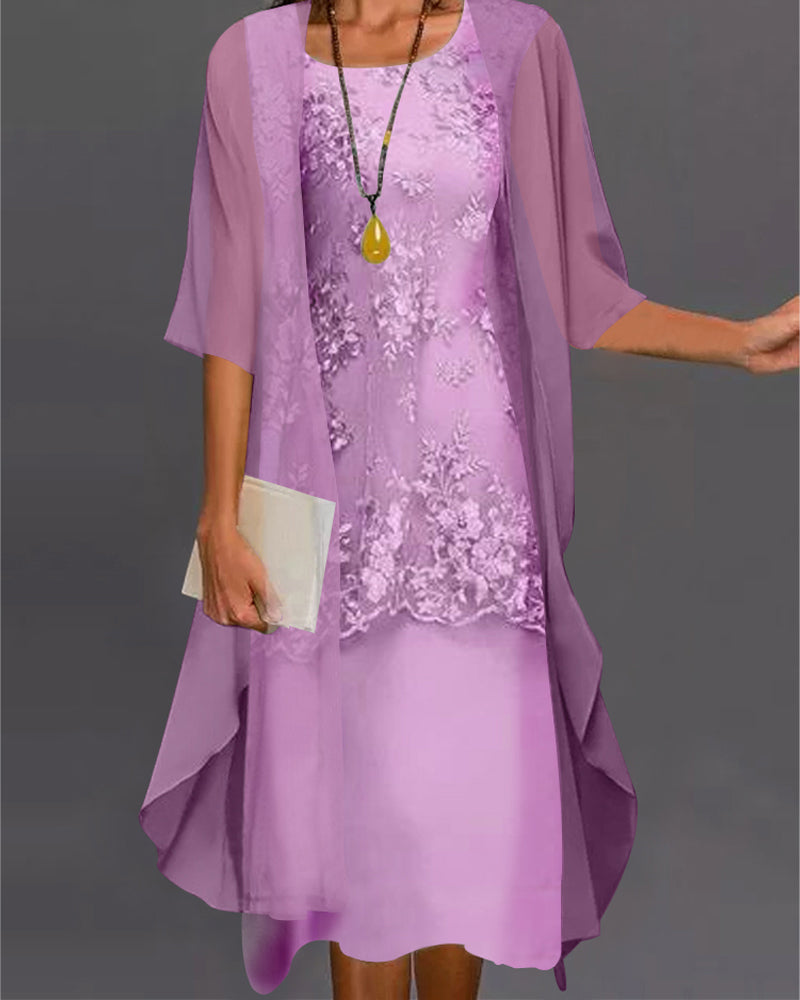 Ariana Minimalist Chiffon Dress Roma Premium Wardrobe Essential