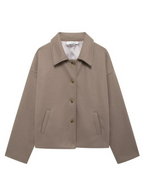 Arina Lapel Button-Up Jacket