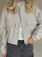Cropped Outerwear Utility Pocket Jacket