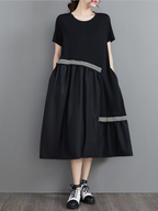You're In My Heart Cotton Round Neck A-line Dress