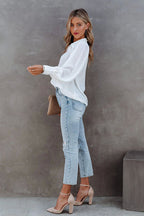 Crush Ready Button Down Long Sleeve Top