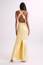 Hexed Bodycon Dress Yellow