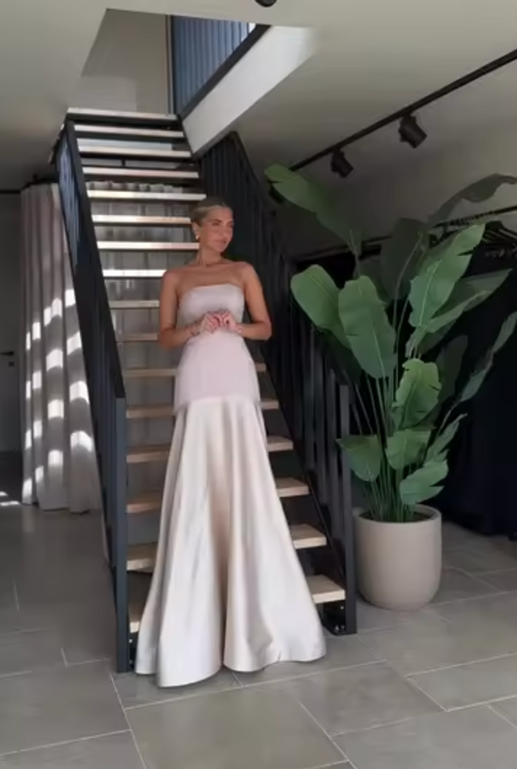 Nicoletta Luxe Strapless Long Dress Designer Edit