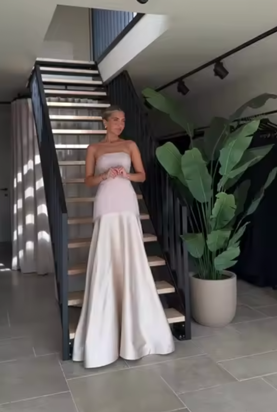 Nicoletta Luxe Strapless Long Dress Designer Edit