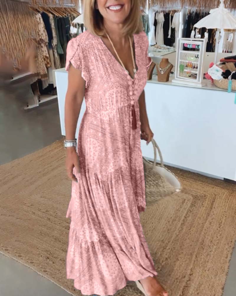 Rosalie Boutique Holiday Dress with Slit Elevated Occasion Wear