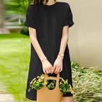 Virginia Timeless Dress with Round Neckline Elevated Occasion Wear