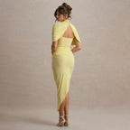 Deardorff Midi Dress Yellow
