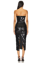 Sparkly Babe Midi Dress Black