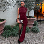 Gema Mini Dress Maroon