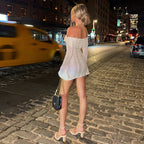 Reverie Off Shoulder Dress White