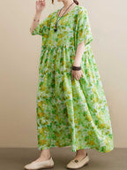The Leader Floral Printed Smock Dress