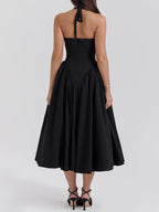 Naomi Exclusive Midi Dress with Deep V Neck Statement Occasion Edit