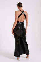 Hexed Bodycon Dress Black