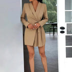 Aranza Chic Solid Blazer Dress Statement Occasion Edit