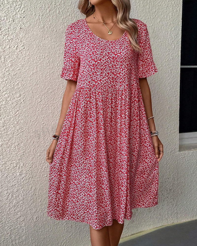 Adrianna Premium Floral Midi Dress Everyday Luxe Edit