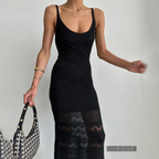 Goldy Bohemian Knit Maxi Dress