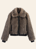 Eleonore Colorblock Faux Shearling Jacket