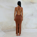 Rowan Maxi Dress Brown