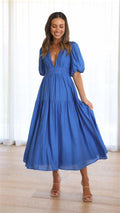 Brunch It Right Midi Dress Blue