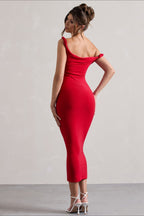 Bardot Rolled Hem Party Dress