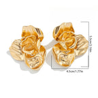 Liquid Irregular Ruched Round Earrings