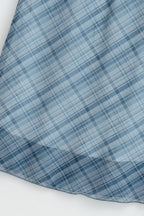 High Waist Contrast Plaid Bodycon Skirt